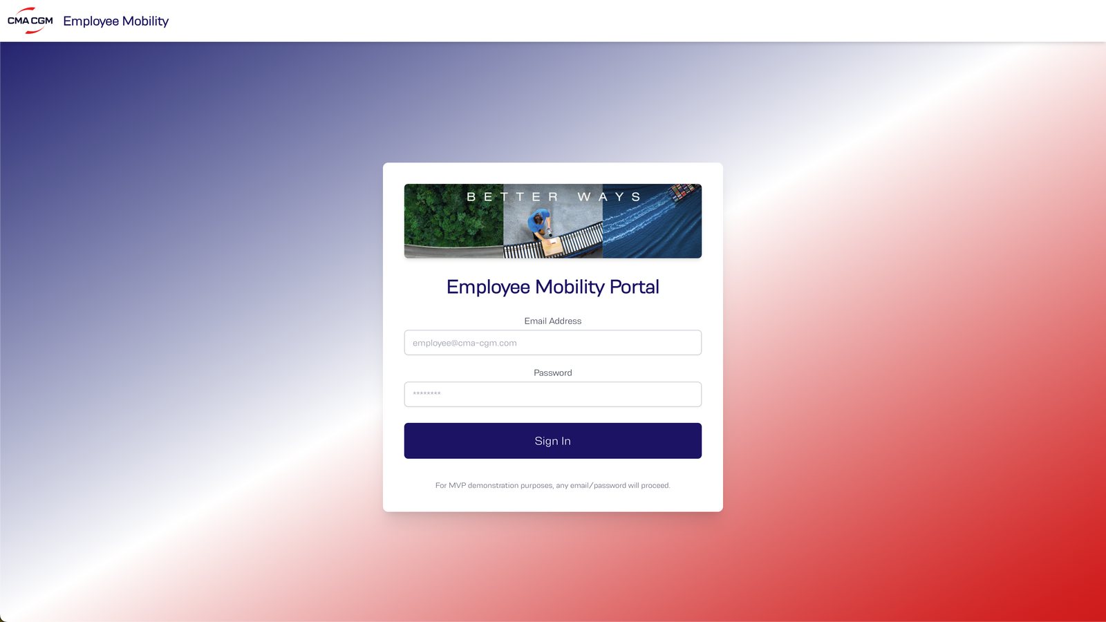 CMA CGM employee mobility login
